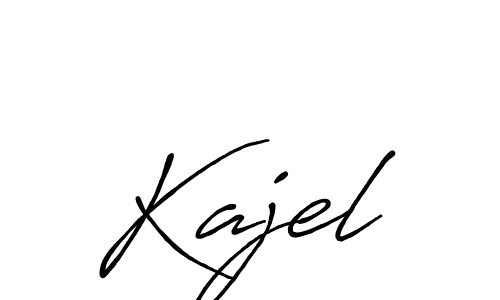 How to make Kajel name signature. Use Antro_Vectra_Bolder style for creating short signs online. This is the latest handwritten sign. Kajel signature style 7 images and pictures png