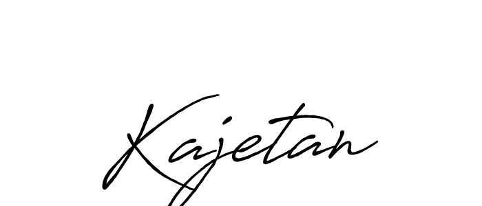 Use a signature maker to create a handwritten signature online. With this signature software, you can design (Antro_Vectra_Bolder) your own signature for name Kajetan. Kajetan signature style 7 images and pictures png