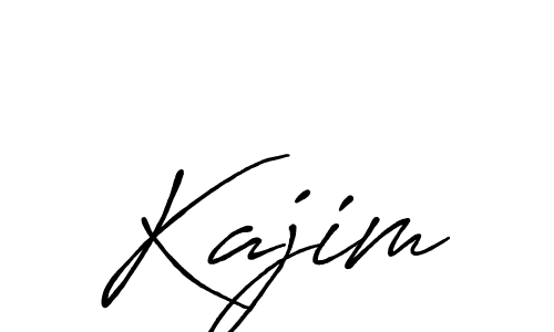 Make a beautiful signature design for name Kajim. With this signature (Antro_Vectra_Bolder) style, you can create a handwritten signature for free. Kajim signature style 7 images and pictures png