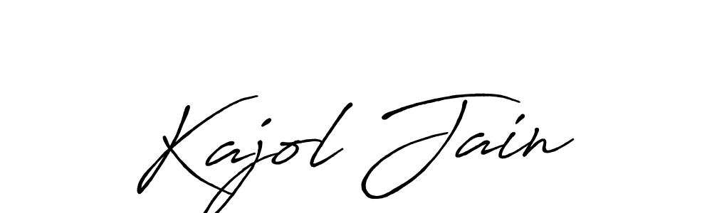 Create a beautiful signature design for name Kajol Jain. With this signature (Antro_Vectra_Bolder) fonts, you can make a handwritten signature for free. Kajol Jain signature style 7 images and pictures png