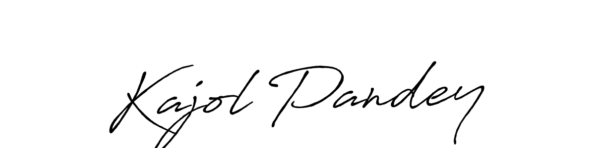 Make a beautiful signature design for name Kajol Pandey. With this signature (Antro_Vectra_Bolder) style, you can create a handwritten signature for free. Kajol Pandey signature style 7 images and pictures png