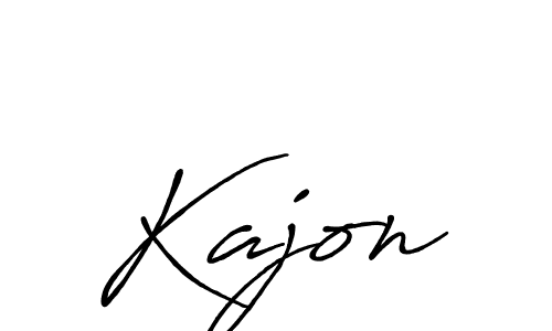 Design your own signature with our free online signature maker. With this signature software, you can create a handwritten (Antro_Vectra_Bolder) signature for name Kajon. Kajon signature style 7 images and pictures png