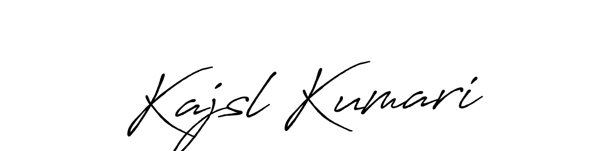 Make a beautiful signature design for name Kajsl Kumari. With this signature (Antro_Vectra_Bolder) style, you can create a handwritten signature for free. Kajsl Kumari signature style 7 images and pictures png