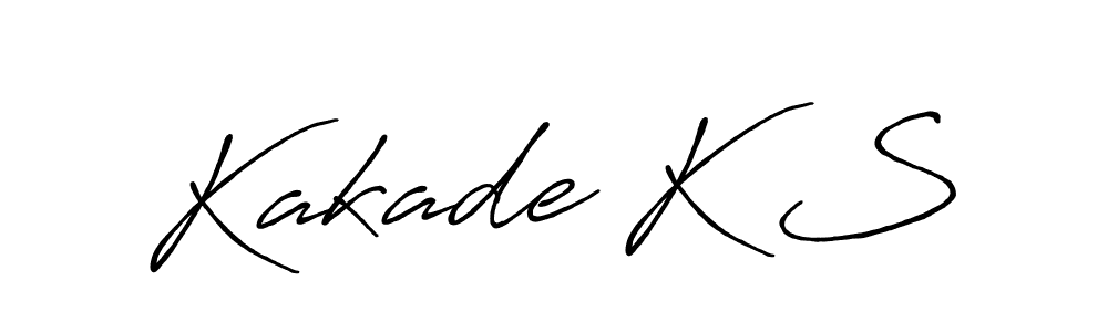 Make a beautiful signature design for name Kakade K S. With this signature (Antro_Vectra_Bolder) style, you can create a handwritten signature for free. Kakade K S signature style 7 images and pictures png