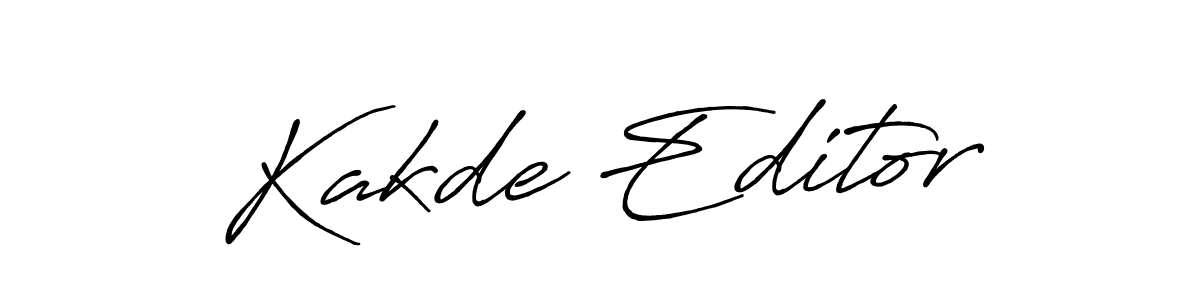 Create a beautiful signature design for name Kakde Editor. With this signature (Antro_Vectra_Bolder) fonts, you can make a handwritten signature for free. Kakde Editor signature style 7 images and pictures png