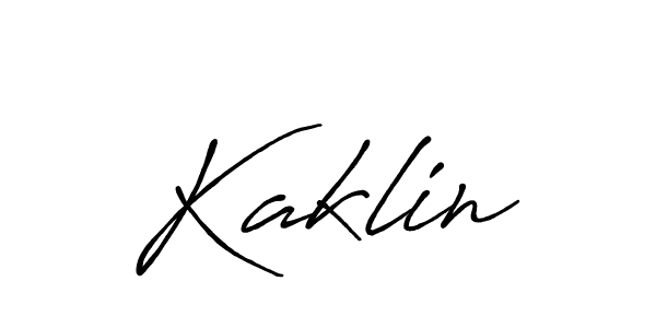 Use a signature maker to create a handwritten signature online. With this signature software, you can design (Antro_Vectra_Bolder) your own signature for name Kaklin. Kaklin signature style 7 images and pictures png
