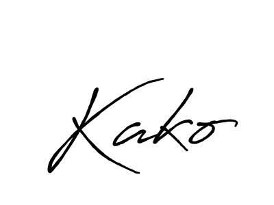 Design your own signature with our free online signature maker. With this signature software, you can create a handwritten (Antro_Vectra_Bolder) signature for name Kako. Kako signature style 7 images and pictures png