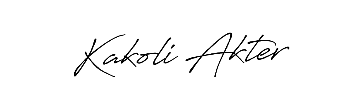 Make a beautiful signature design for name Kakoli Akter. Use this online signature maker to create a handwritten signature for free. Kakoli Akter signature style 7 images and pictures png