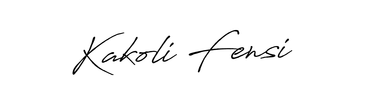 Design your own signature with our free online signature maker. With this signature software, you can create a handwritten (Antro_Vectra_Bolder) signature for name Kakoli Fensi. Kakoli Fensi signature style 7 images and pictures png