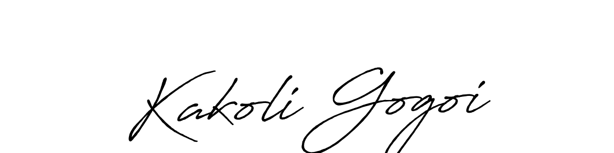 Make a short Kakoli Gogoi signature style. Manage your documents anywhere anytime using Antro_Vectra_Bolder. Create and add eSignatures, submit forms, share and send files easily. Kakoli Gogoi signature style 7 images and pictures png