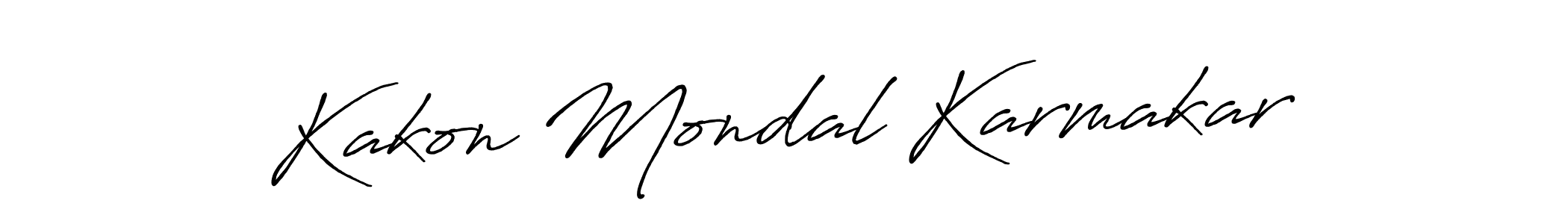 Make a short Kakon Mondal Karmakar signature style. Manage your documents anywhere anytime using Antro_Vectra_Bolder. Create and add eSignatures, submit forms, share and send files easily. Kakon Mondal Karmakar signature style 7 images and pictures png