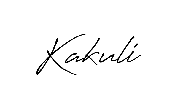 Design your own signature with our free online signature maker. With this signature software, you can create a handwritten (Antro_Vectra_Bolder) signature for name Kakuli. Kakuli signature style 7 images and pictures png