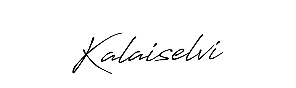 You should practise on your own different ways (Antro_Vectra_Bolder) to write your name (Kalaiselvi) in signature. don't let someone else do it for you. Kalaiselvi signature style 7 images and pictures png