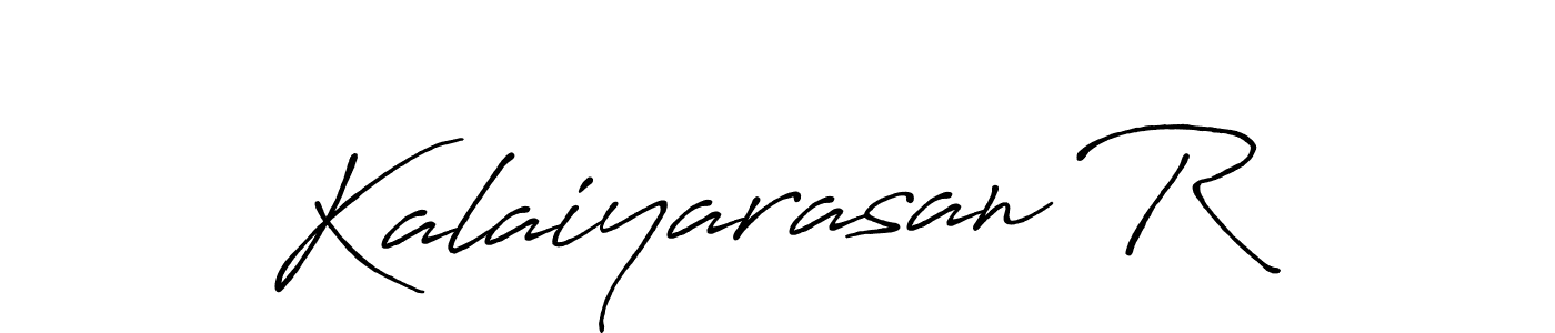 How to make Kalaiyarasan R name signature. Use Antro_Vectra_Bolder style for creating short signs online. This is the latest handwritten sign. Kalaiyarasan R signature style 7 images and pictures png