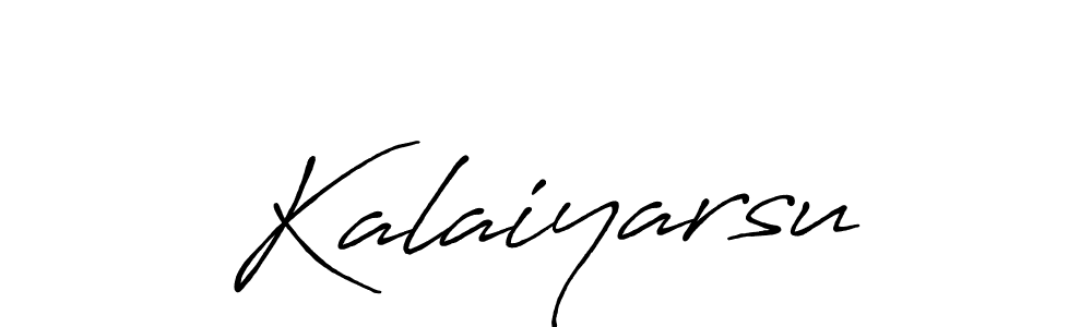 Also You can easily find your signature by using the search form. We will create Kalaiyarsu name handwritten signature images for you free of cost using Antro_Vectra_Bolder sign style. Kalaiyarsu signature style 7 images and pictures png