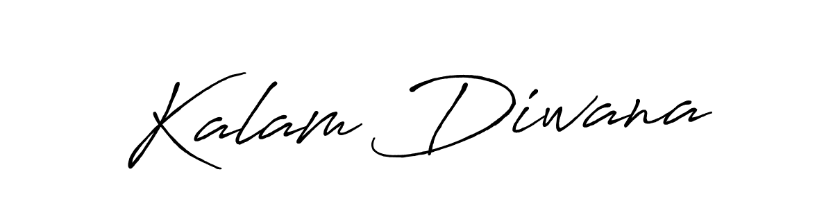 How to make Kalam Diwana name signature. Use Antro_Vectra_Bolder style for creating short signs online. This is the latest handwritten sign. Kalam Diwana signature style 7 images and pictures png