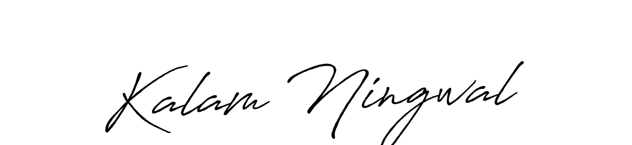 Create a beautiful signature design for name Kalam Ningwal. With this signature (Antro_Vectra_Bolder) fonts, you can make a handwritten signature for free. Kalam Ningwal signature style 7 images and pictures png