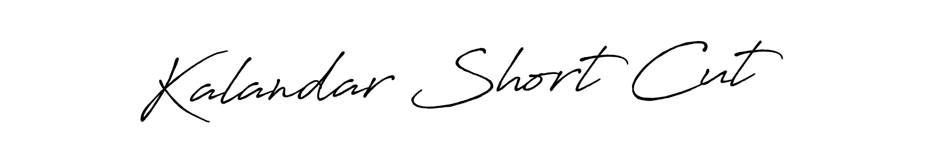 Use a signature maker to create a handwritten signature online. With this signature software, you can design (Antro_Vectra_Bolder) your own signature for name Kalandar Short Cut. Kalandar Short Cut signature style 7 images and pictures png