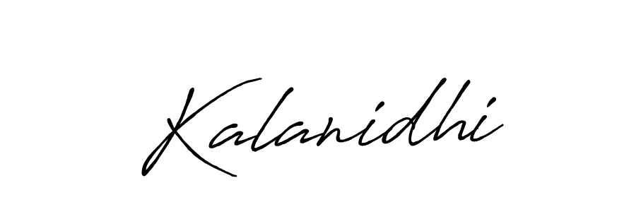 Create a beautiful signature design for name Kalanidhi. With this signature (Antro_Vectra_Bolder) fonts, you can make a handwritten signature for free. Kalanidhi signature style 7 images and pictures png