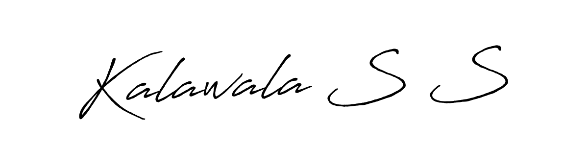 Make a beautiful signature design for name Kalawala S S. With this signature (Antro_Vectra_Bolder) style, you can create a handwritten signature for free. Kalawala S S signature style 7 images and pictures png