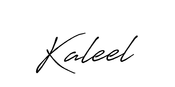 Also we have Kaleel name is the best signature style. Create professional handwritten signature collection using Antro_Vectra_Bolder autograph style. Kaleel signature style 7 images and pictures png