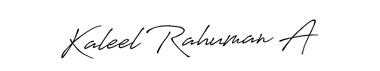 Also You can easily find your signature by using the search form. We will create Kaleel Rahuman A name handwritten signature images for you free of cost using Antro_Vectra_Bolder sign style. Kaleel Rahuman A signature style 7 images and pictures png