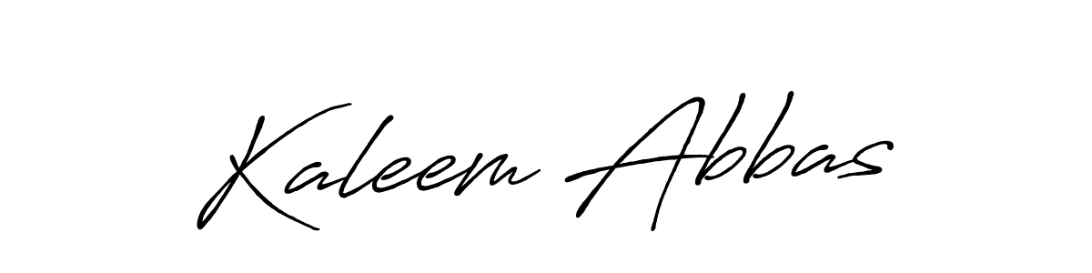 Make a beautiful signature design for name Kaleem Abbas. With this signature (Antro_Vectra_Bolder) style, you can create a handwritten signature for free. Kaleem Abbas signature style 7 images and pictures png