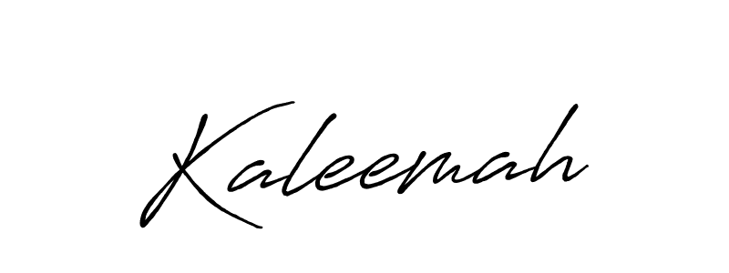 Make a beautiful signature design for name Kaleemah. With this signature (Antro_Vectra_Bolder) style, you can create a handwritten signature for free. Kaleemah signature style 7 images and pictures png