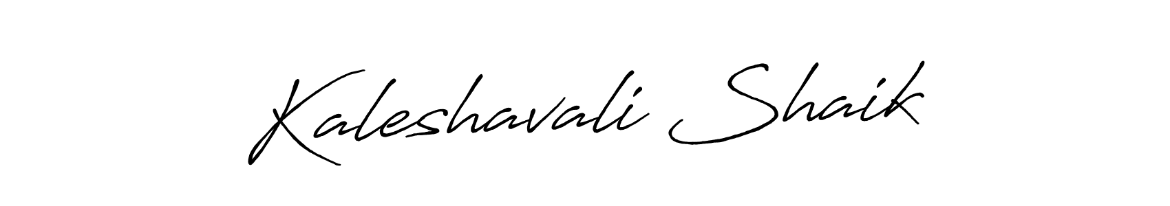 Make a beautiful signature design for name Kaleshavali Shaik. With this signature (Antro_Vectra_Bolder) style, you can create a handwritten signature for free. Kaleshavali Shaik signature style 7 images and pictures png