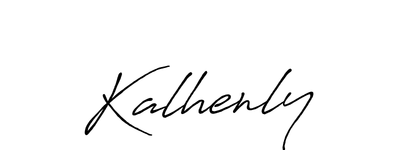 How to make Kalhenly name signature. Use Antro_Vectra_Bolder style for creating short signs online. This is the latest handwritten sign. Kalhenly signature style 7 images and pictures png