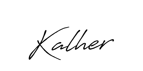 Use a signature maker to create a handwritten signature online. With this signature software, you can design (Antro_Vectra_Bolder) your own signature for name Kalher. Kalher signature style 7 images and pictures png