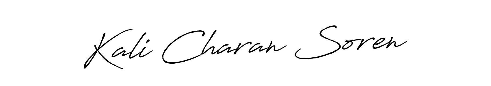 Make a beautiful signature design for name Kali Charan Soren. With this signature (Antro_Vectra_Bolder) style, you can create a handwritten signature for free. Kali Charan Soren signature style 7 images and pictures png