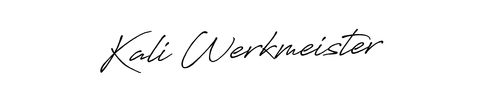 Design your own signature with our free online signature maker. With this signature software, you can create a handwritten (Antro_Vectra_Bolder) signature for name Kali Werkmeister. Kali Werkmeister signature style 7 images and pictures png