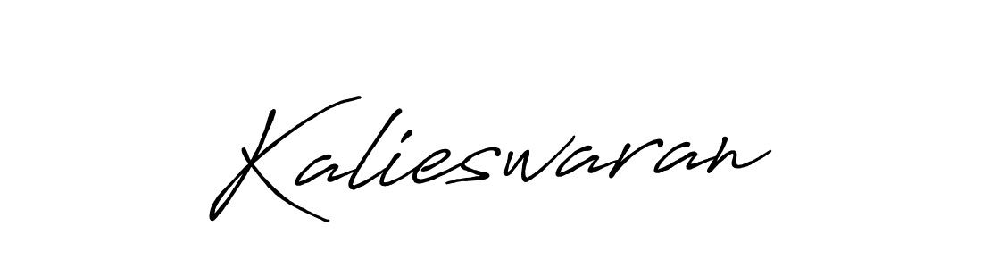 How to make Kalieswaran name signature. Use Antro_Vectra_Bolder style for creating short signs online. This is the latest handwritten sign. Kalieswaran signature style 7 images and pictures png