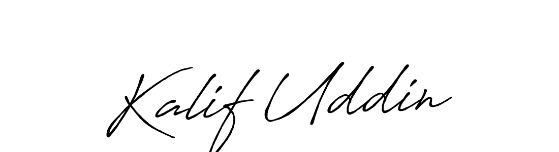 Design your own signature with our free online signature maker. With this signature software, you can create a handwritten (Antro_Vectra_Bolder) signature for name Kalif Uddin. Kalif Uddin signature style 7 images and pictures png