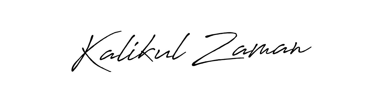 Design your own signature with our free online signature maker. With this signature software, you can create a handwritten (Antro_Vectra_Bolder) signature for name Kalikul Zaman. Kalikul Zaman signature style 7 images and pictures png