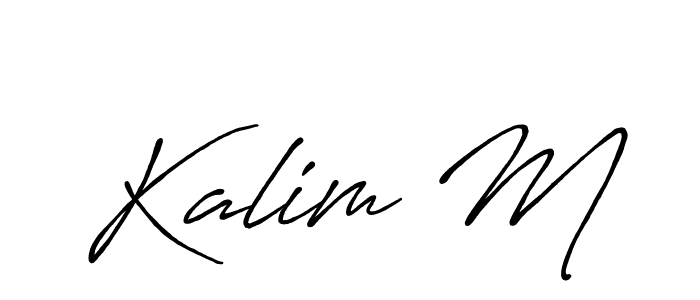 Similarly Antro_Vectra_Bolder is the best handwritten signature design. Signature creator online .You can use it as an online autograph creator for name Kalim M. Kalim M signature style 7 images and pictures png