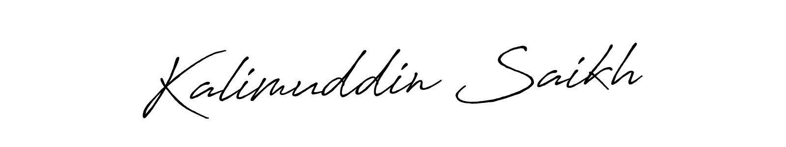 Make a beautiful signature design for name Kalimuddin Saikh. With this signature (Antro_Vectra_Bolder) style, you can create a handwritten signature for free. Kalimuddin Saikh signature style 7 images and pictures png