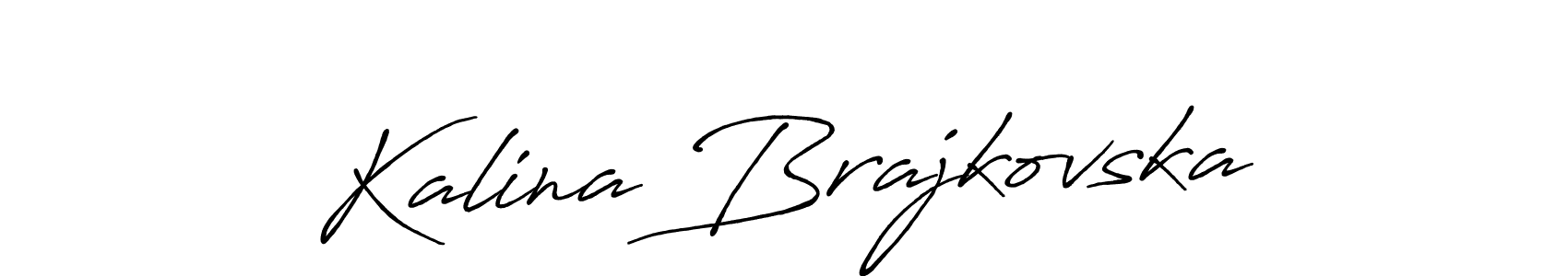 Create a beautiful signature design for name Kalina Brajkovska. With this signature (Antro_Vectra_Bolder) fonts, you can make a handwritten signature for free. Kalina Brajkovska signature style 7 images and pictures png