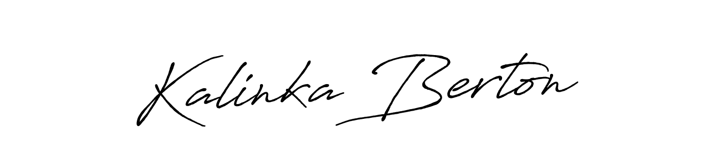 Kalinka Berton stylish signature style. Best Handwritten Sign (Antro_Vectra_Bolder) for my name. Handwritten Signature Collection Ideas for my name Kalinka Berton. Kalinka Berton signature style 7 images and pictures png