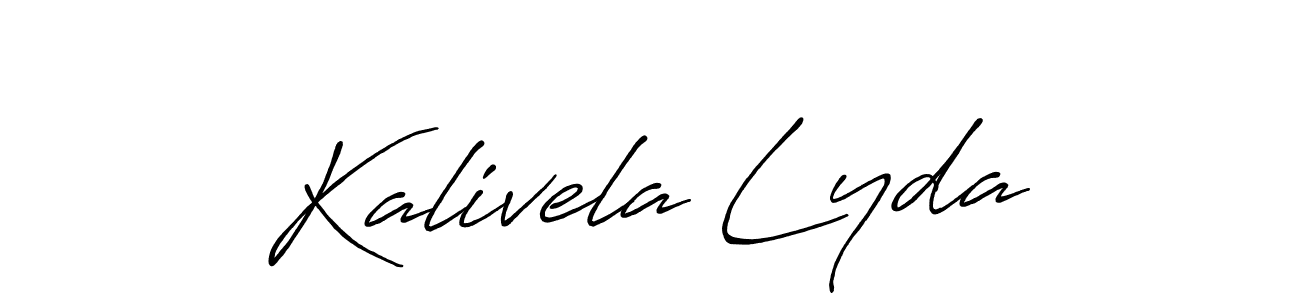 How to make Kalivela Lyda name signature. Use Antro_Vectra_Bolder style for creating short signs online. This is the latest handwritten sign. Kalivela Lyda signature style 7 images and pictures png