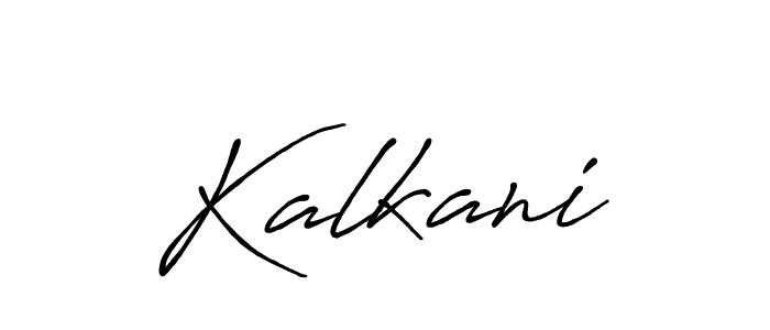 Make a beautiful signature design for name Kalkani. With this signature (Antro_Vectra_Bolder) style, you can create a handwritten signature for free. Kalkani signature style 7 images and pictures png