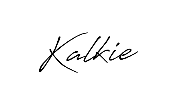 Kalkie stylish signature style. Best Handwritten Sign (Antro_Vectra_Bolder) for my name. Handwritten Signature Collection Ideas for my name Kalkie. Kalkie signature style 7 images and pictures png