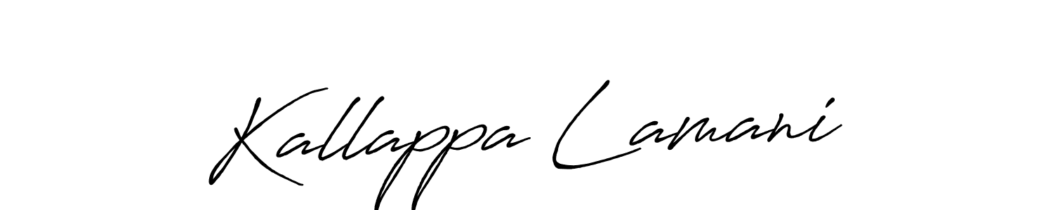 Make a beautiful signature design for name Kallappa Lamani. With this signature (Antro_Vectra_Bolder) style, you can create a handwritten signature for free. Kallappa Lamani signature style 7 images and pictures png