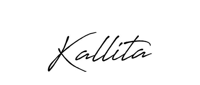 Make a beautiful signature design for name Kallita. With this signature (Antro_Vectra_Bolder) style, you can create a handwritten signature for free. Kallita signature style 7 images and pictures png