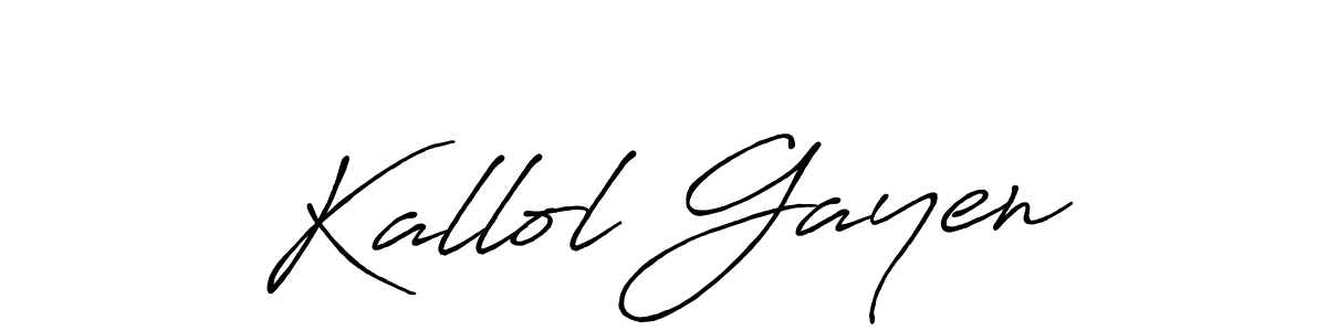 Also we have Kallol Gayen name is the best signature style. Create professional handwritten signature collection using Antro_Vectra_Bolder autograph style. Kallol Gayen signature style 7 images and pictures png