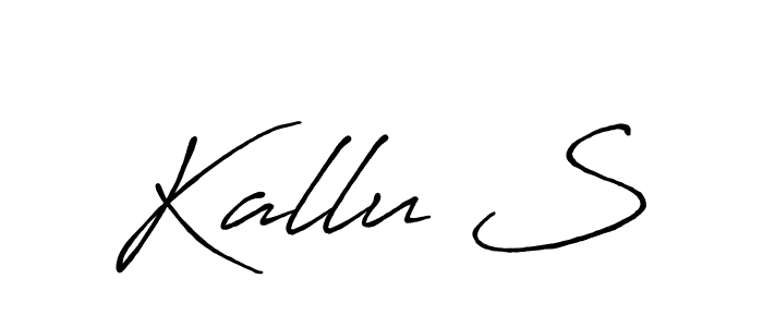 How to make Kallu S name signature. Use Antro_Vectra_Bolder style for creating short signs online. This is the latest handwritten sign. Kallu S signature style 7 images and pictures png