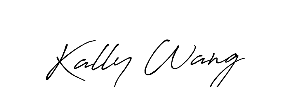 Similarly Antro_Vectra_Bolder is the best handwritten signature design. Signature creator online .You can use it as an online autograph creator for name Kally Wang. Kally Wang signature style 7 images and pictures png