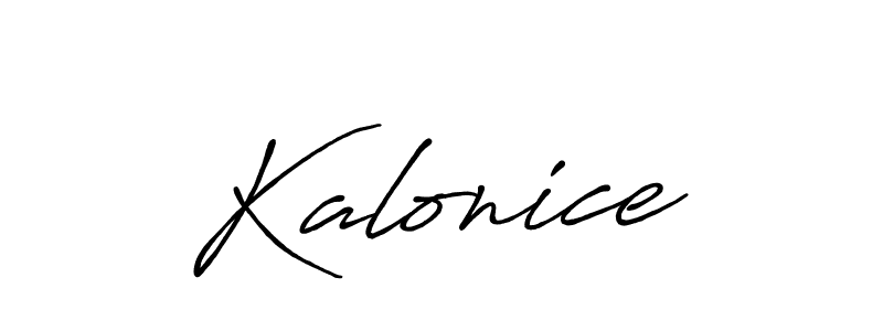 Make a beautiful signature design for name Kalonice. With this signature (Antro_Vectra_Bolder) style, you can create a handwritten signature for free. Kalonice signature style 7 images and pictures png