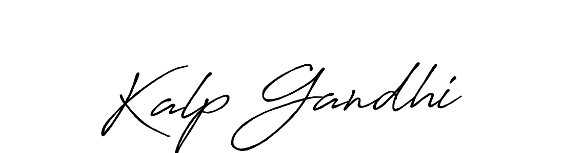 How to make Kalp Gandhi signature? Antro_Vectra_Bolder is a professional autograph style. Create handwritten signature for Kalp Gandhi name. Kalp Gandhi signature style 7 images and pictures png